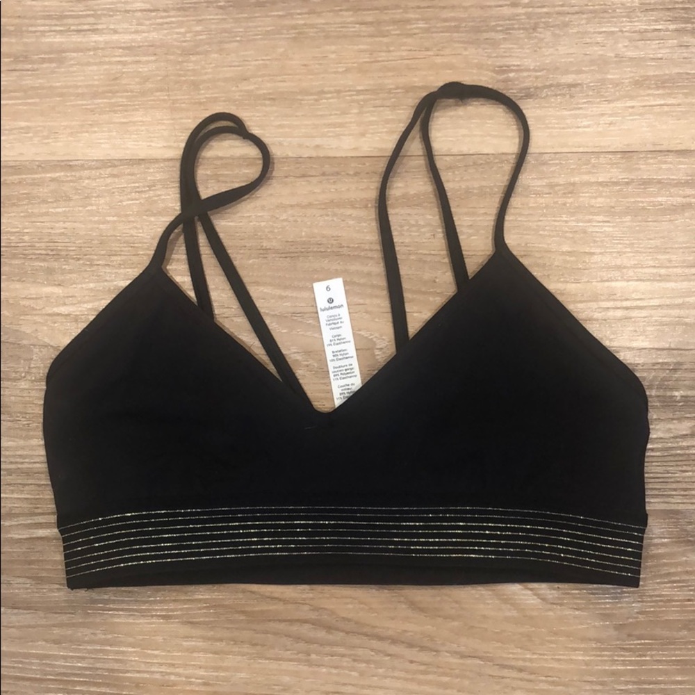 Lululemon Principal Dancer Gold Lining Bralette